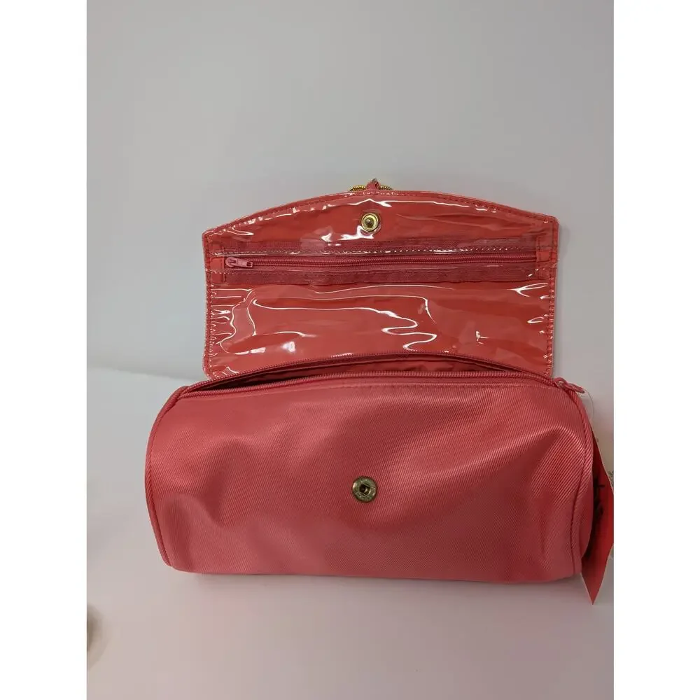 Vintage YSL Yves Saint Laurent Paris Make-Up‎ Pouch Peach Dead-Stock NEW Nylon